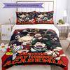 3pcs Custom Name My Hero Academia Bedding Set Duvet Cover Closure Includes 1 Duvet Cover & 2 Pillowcases, Soft and Comfortable for All Seasons.