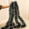 Christmas tree decoration 2M dark green white border bow hair strip mall ceiling background wall decoration color strip