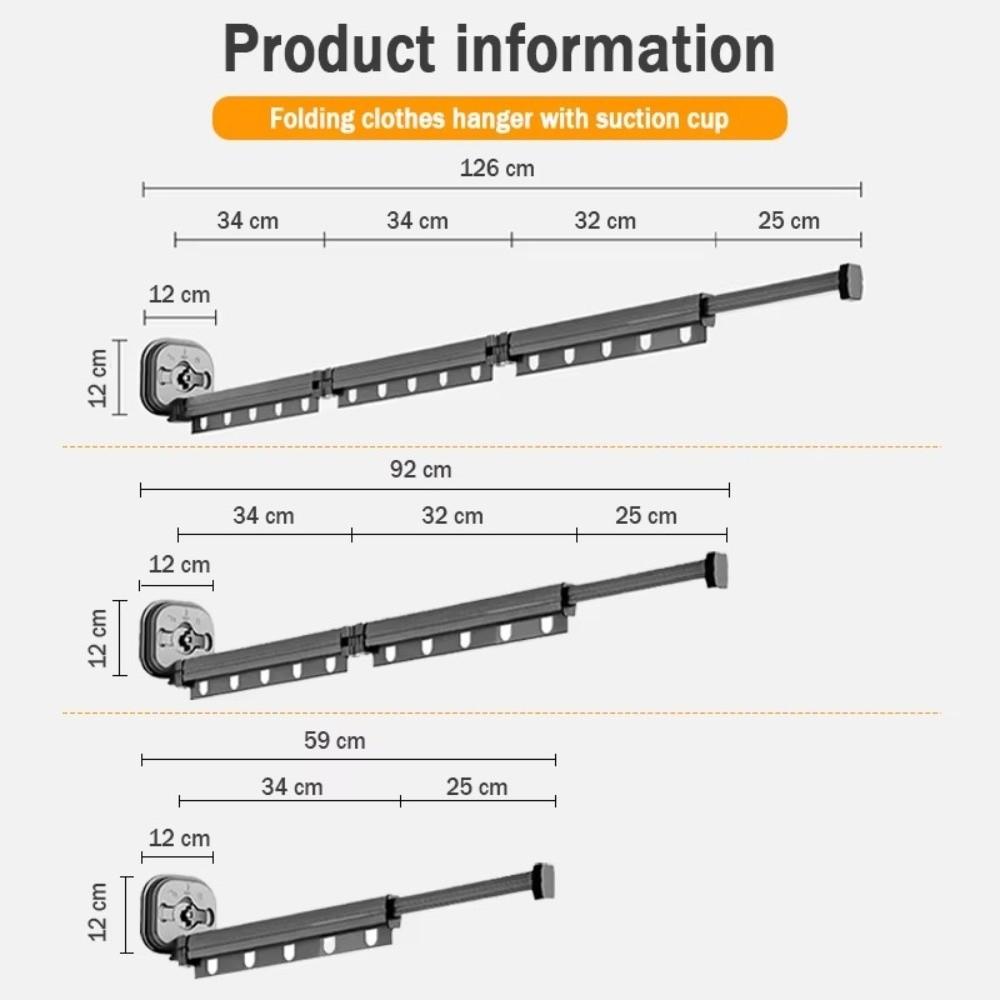 New Retractable Folding Clothes Hanger Space Saving Rotating Wall Mount Clothing Rack Extendable Clothesline Home Use