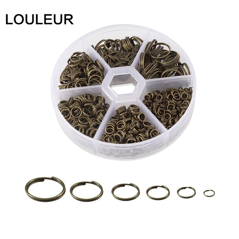 690pcs/Box 4/5/6/8/10/12mm Iron Open Jump Ring Double Loops Gold Color Split Rings Connectors DIY Jewelry Making Supplies