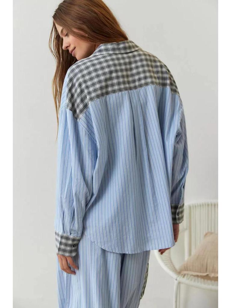 Women's Plaid Long Sleeve Pajama Set - 2025 Autumn Collection