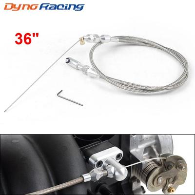 36" Throttle Gas Cable Kit Stainless Steel Braided For 97-07 Chevrolet/Chevy LS1 Engine 4.8L 5.3L 5.7L 6.0L