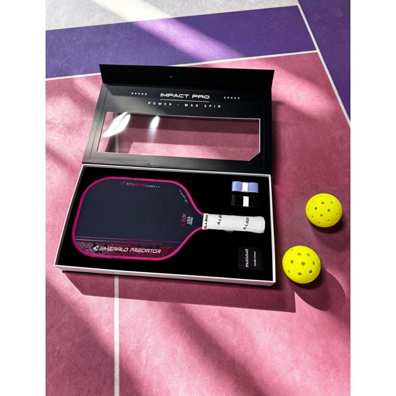 Professional 5th Gen Pickleball Paddle 3K Carbon Fiber Titanium Face MPP Foam Core Dual-Surface Design