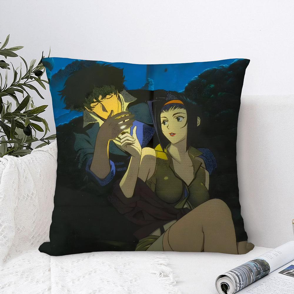 Anime C-Cowboy B-Bebop Pillow Case Plush Fabric Soft  Pillowcase Double Sided Print   Cushion Cover Throw Pillow Cover
