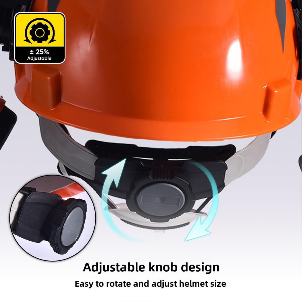 Forestry Chainsaw Helmet Adjustable SNR Earmuffs Mesh Goggles