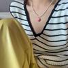 Heart Pearl Necklace Women Collarbone Chain Temperament Jewelry Wedding Gift