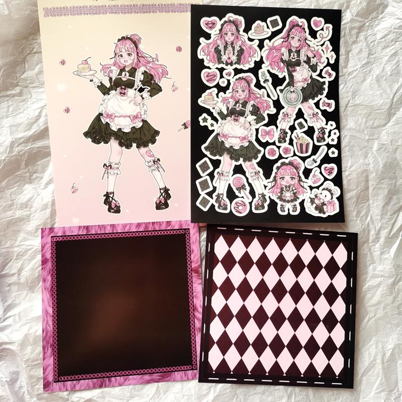 

New Cute Cool Sweet Maid Girl Stickers Diary Scrapbooking DIY Album Decoration Sticker Aesthetic Personalized Kawaii Stationery