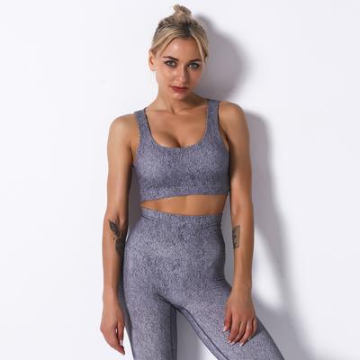 Summer Patchwork Digital Printed Sports Underwear Fitness Yoga Bra Beauty Back Tight Top