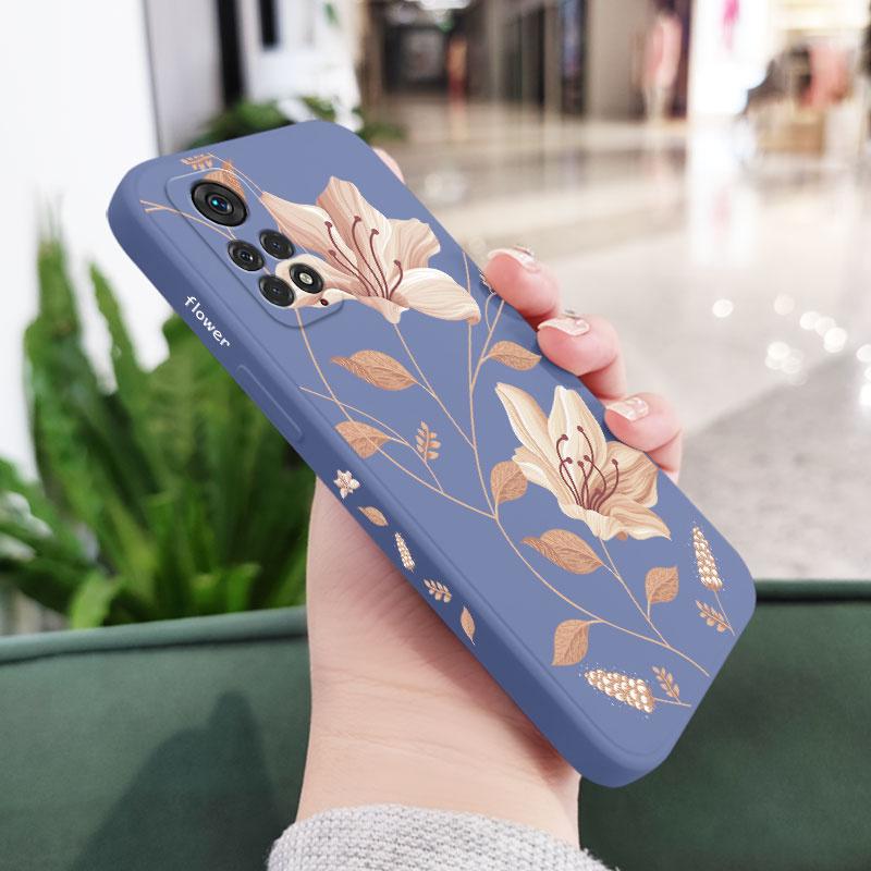 

Delicate Blossoms Phone Case For Xiaomi Redmi Note 15 Pro Plus 4G 5G Silicone Cover Redmi Note 15 Pro 4G светло-синий