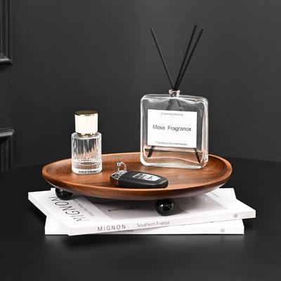 Wooden Entrance Key Tray Simple Jewelry Storage Plate Modern Living Room Desktop Fruit Plates Nordic Home Decoration Trays