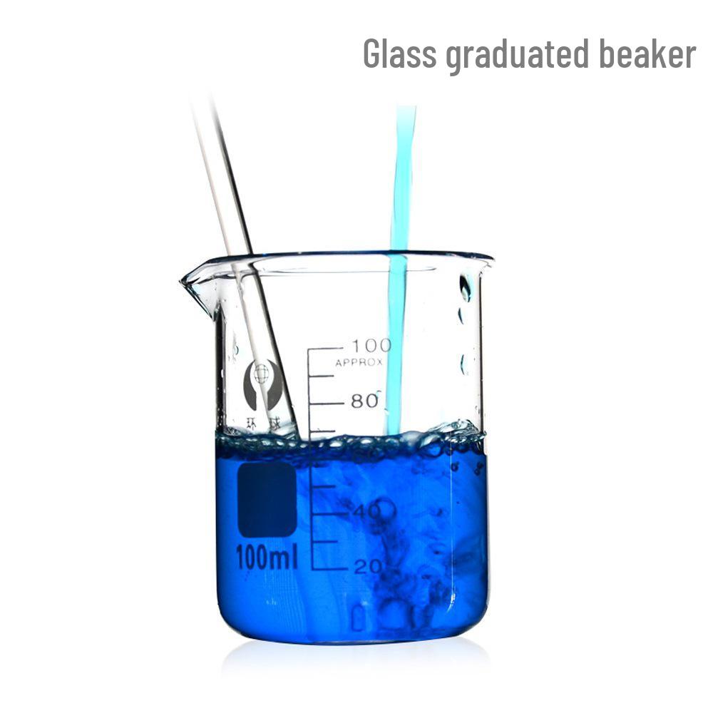 High-Temperature Resistant Graduated Glass Beaker, 5ml-2000ml, for Chemical Laboratory Use
