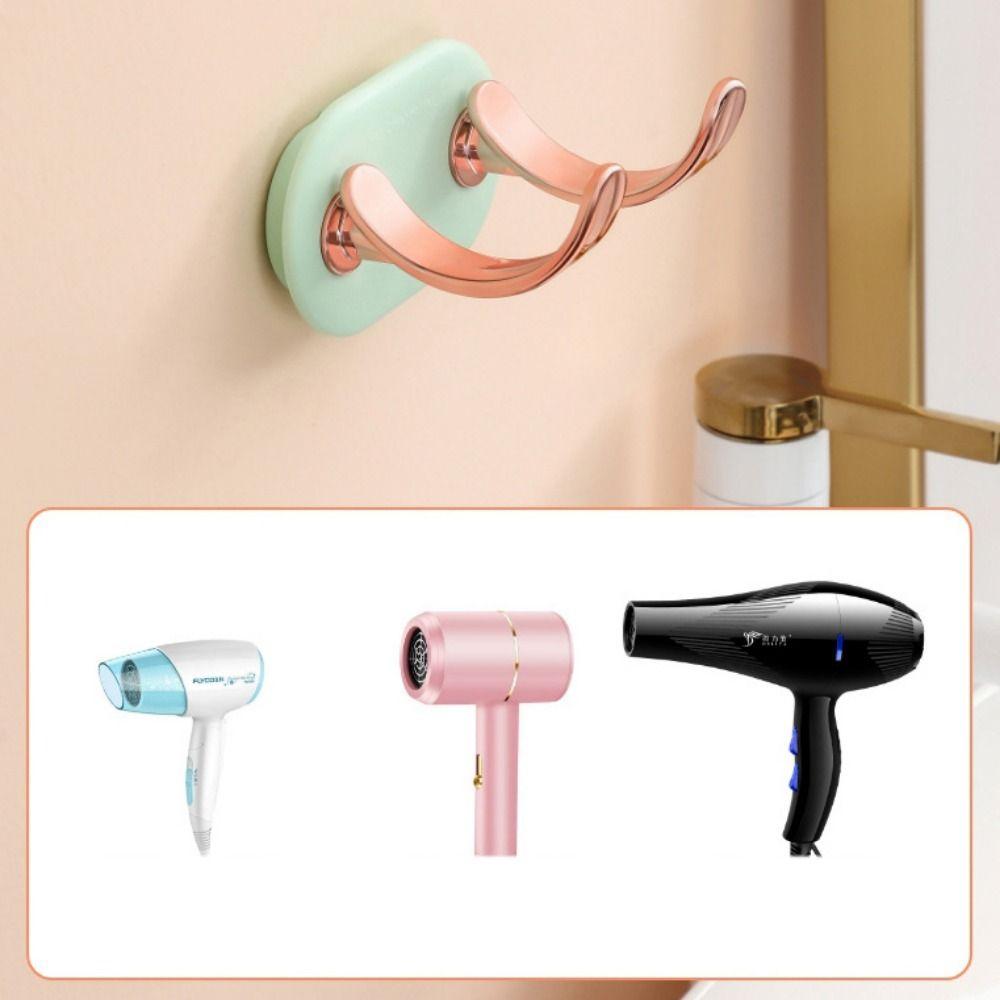Wall Mounted Hair Dryer Bracket Household Hair Dryer Hanger Hook Bathroom Storage Rack  Living Room
