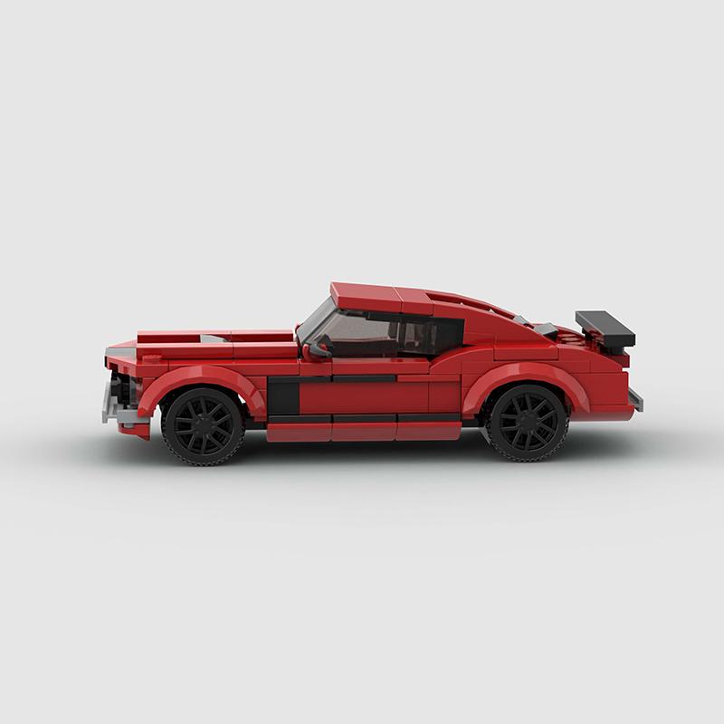 Boss 302 MOC Car Speed Super Race Vehicle 69 Mustang Technical Model Building Block Racing Rally Sport Brick Christmas Gift City