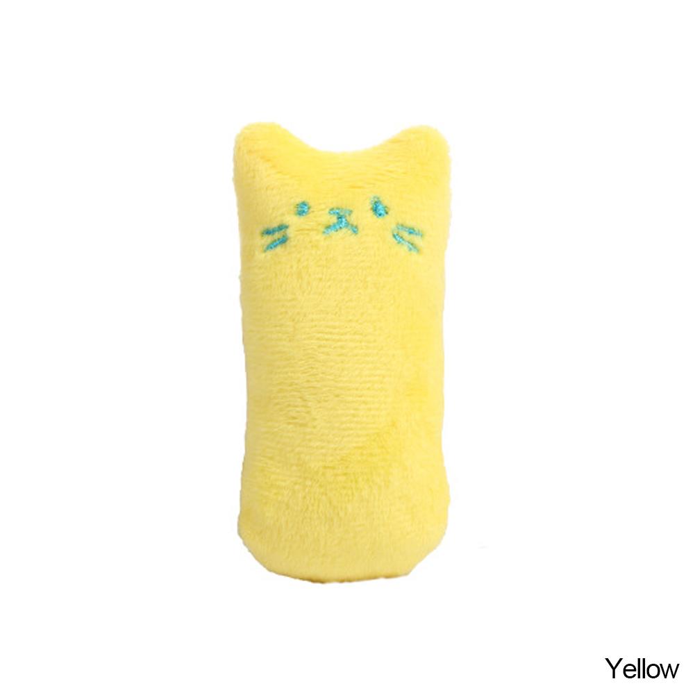 Cute Cat Face Catnip Cats Toy Kitten Teeth Chewing Biting Plush Toys Cat Plush Thumb Pillow Pet Accessories