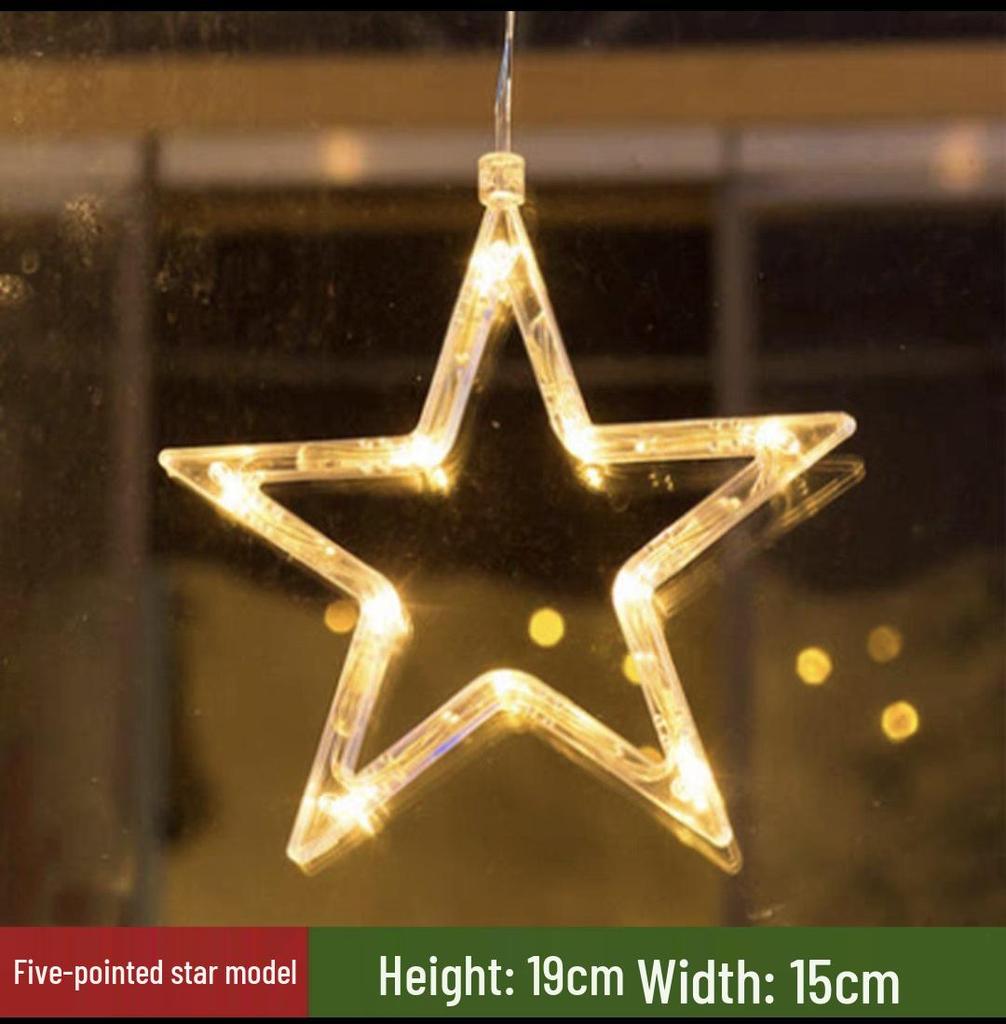 LED Christmas String Lights with Suction Cups - Indoor Holiday Decor for Windows and Ambiance 