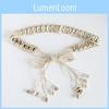 Material Boho Natural Waist Belt With Shell Details For Fashion Women