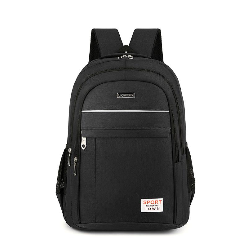 New Men's Business Backpack Large Capacity Simple Casual Computer Backpack Junior High School Student School Bag