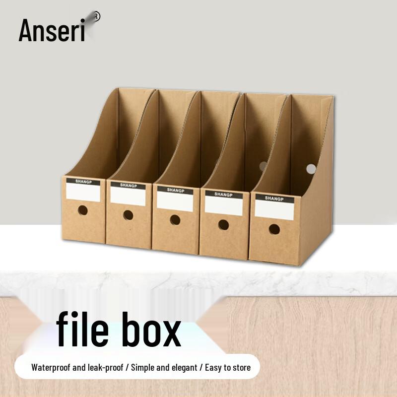 Anser Slanted Desktop File Boxes - 5-Pack