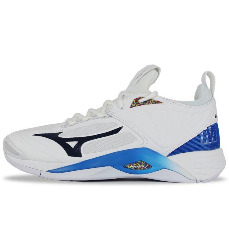 Mizuno Wave Momentum 2 Unisex White Black Blue V1GA211200 37