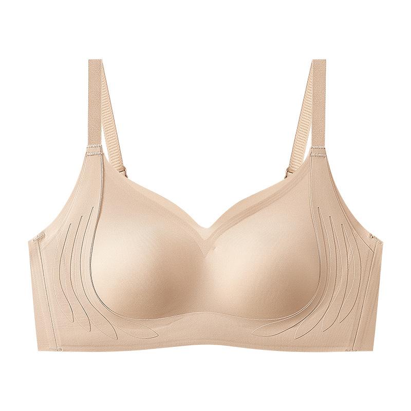 Liquid Foundation Invisible Seamless Underwear Women's Big Breasts Show Small and Thin, Pull Up the Support To Prevent Sagging, Full Cup Thin Bra