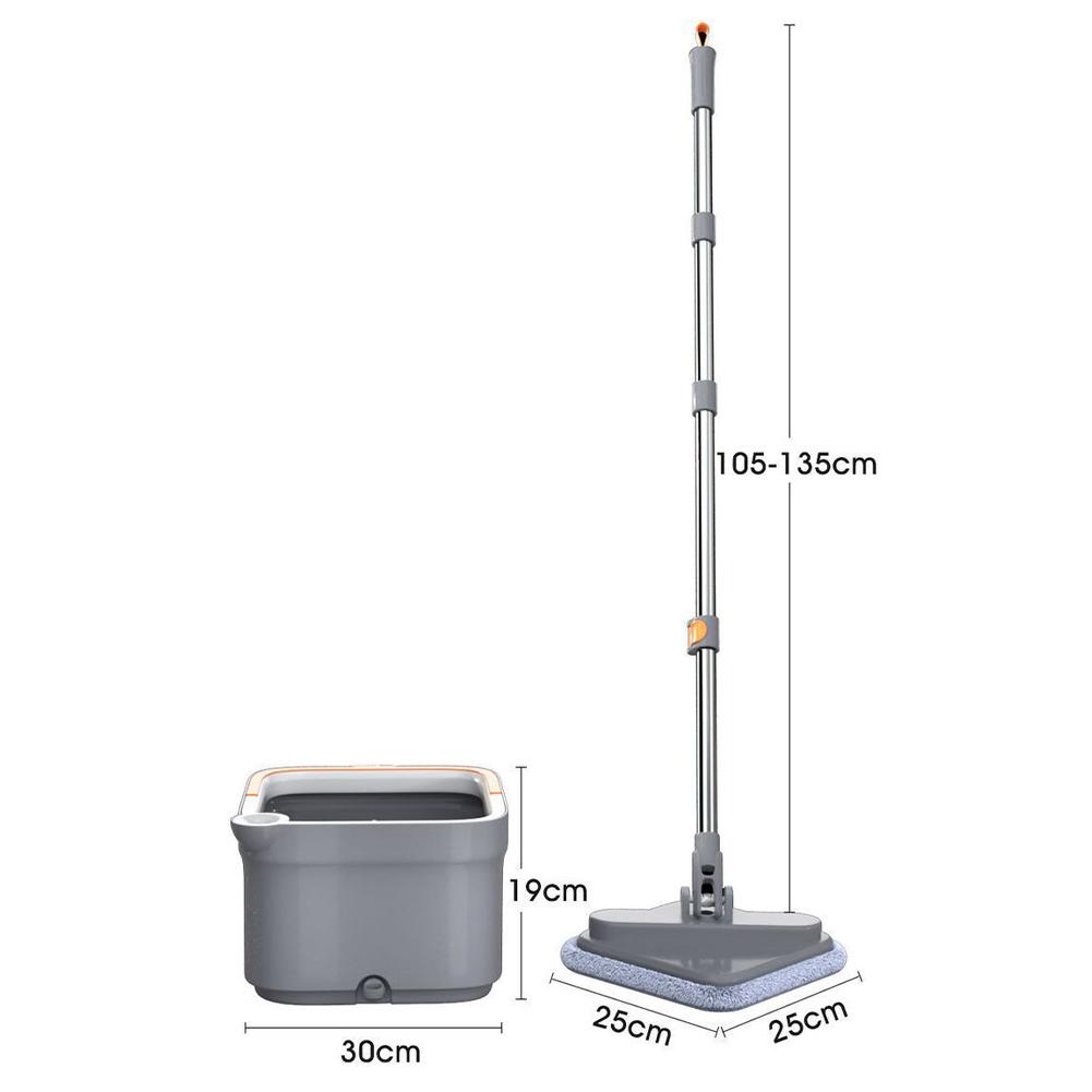 Practical Floor Cleaning Mop with Bucket Squeeze Floor Mop Hand-Free 360 Rotatable Adjustable for Automatic Door Corner