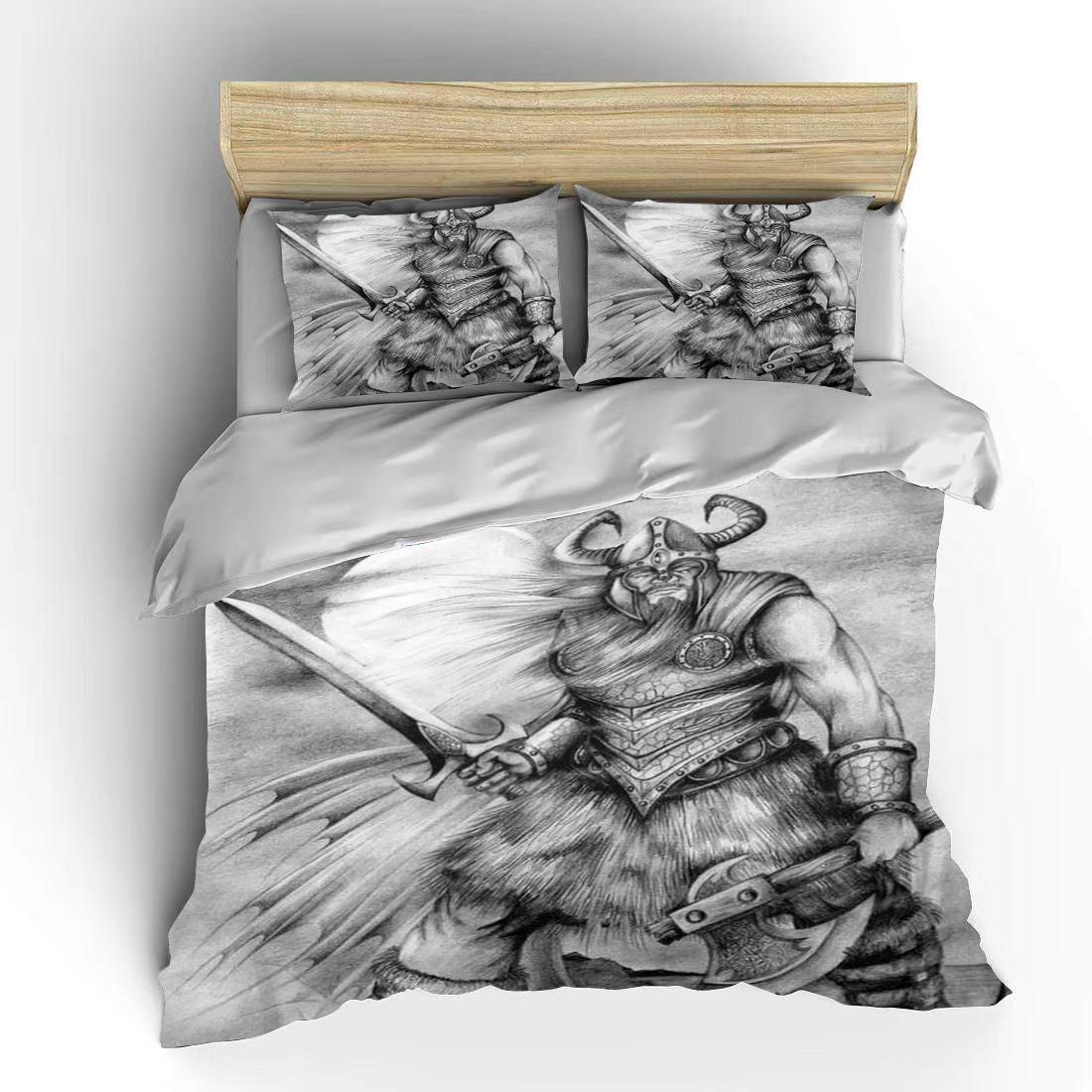

European American Tough Guy Cartoon Cute 3 Piece King Size Double Bed Adult Bedding Set Microfiber Or Polyester Duvet Cover Set EU single(135x200cm)