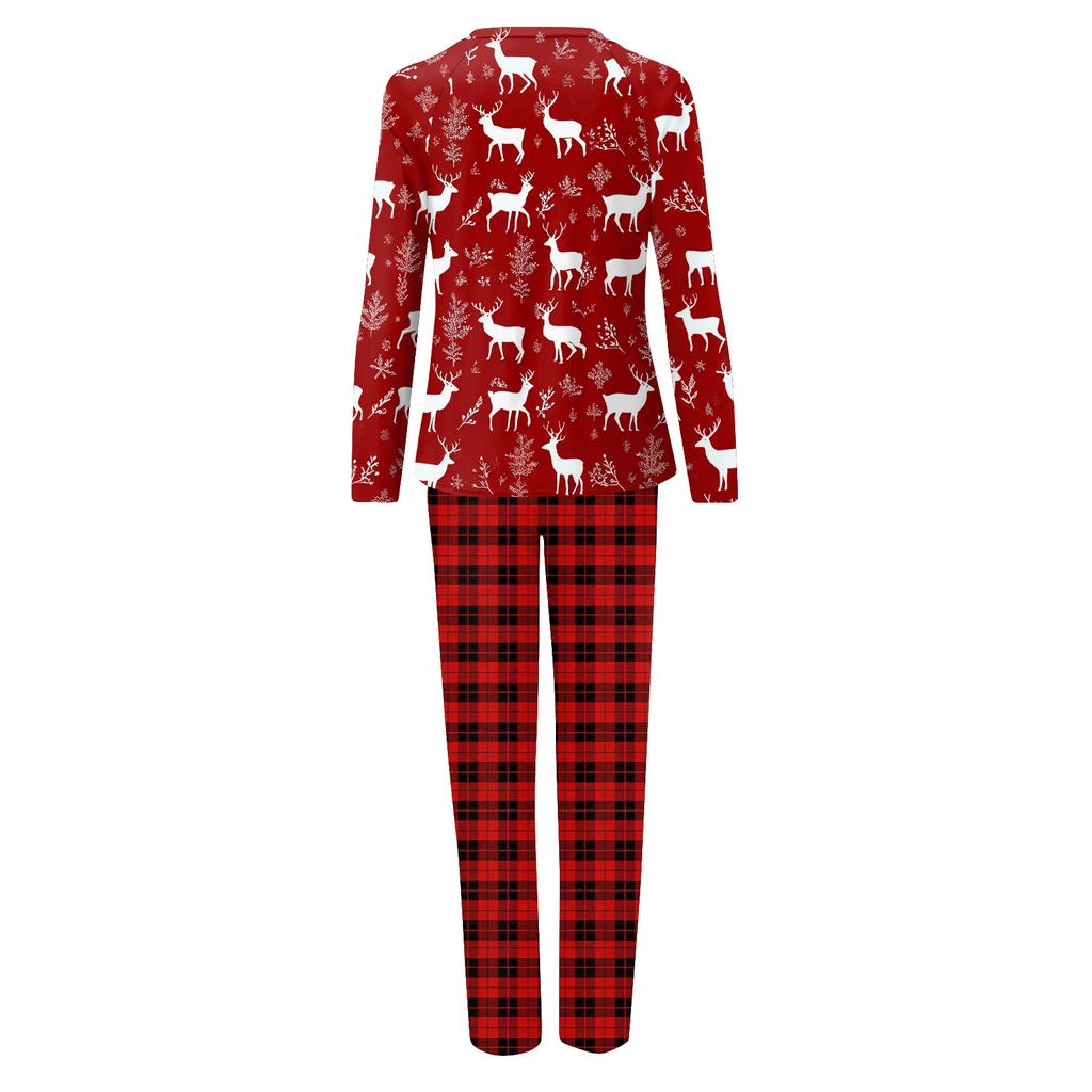Christmas Prints Family Matching Long Sleeve Tops+Pants Set Family Matching Sets