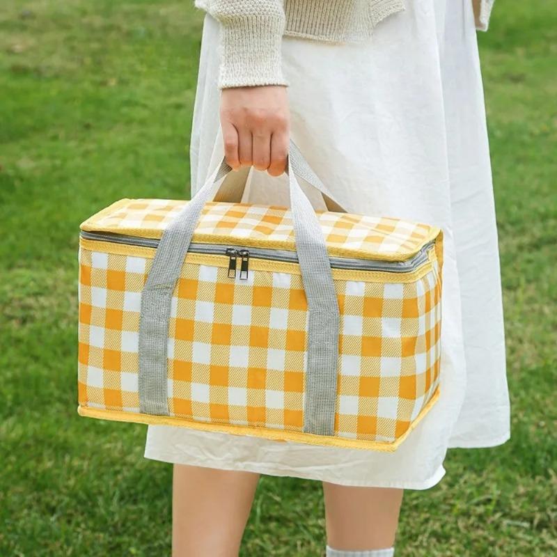 1PC Large Insulated Picnic Bag Leakproof Cooler Tote for Outdoor Camping Food Storage Bento Lunch Box Travel Accessories