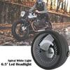 6.5 inch Motorcycle Headlight LED Round Head Lamp Spiral Side Mount Bracket High Low Beam For Choppers Cafe Parts