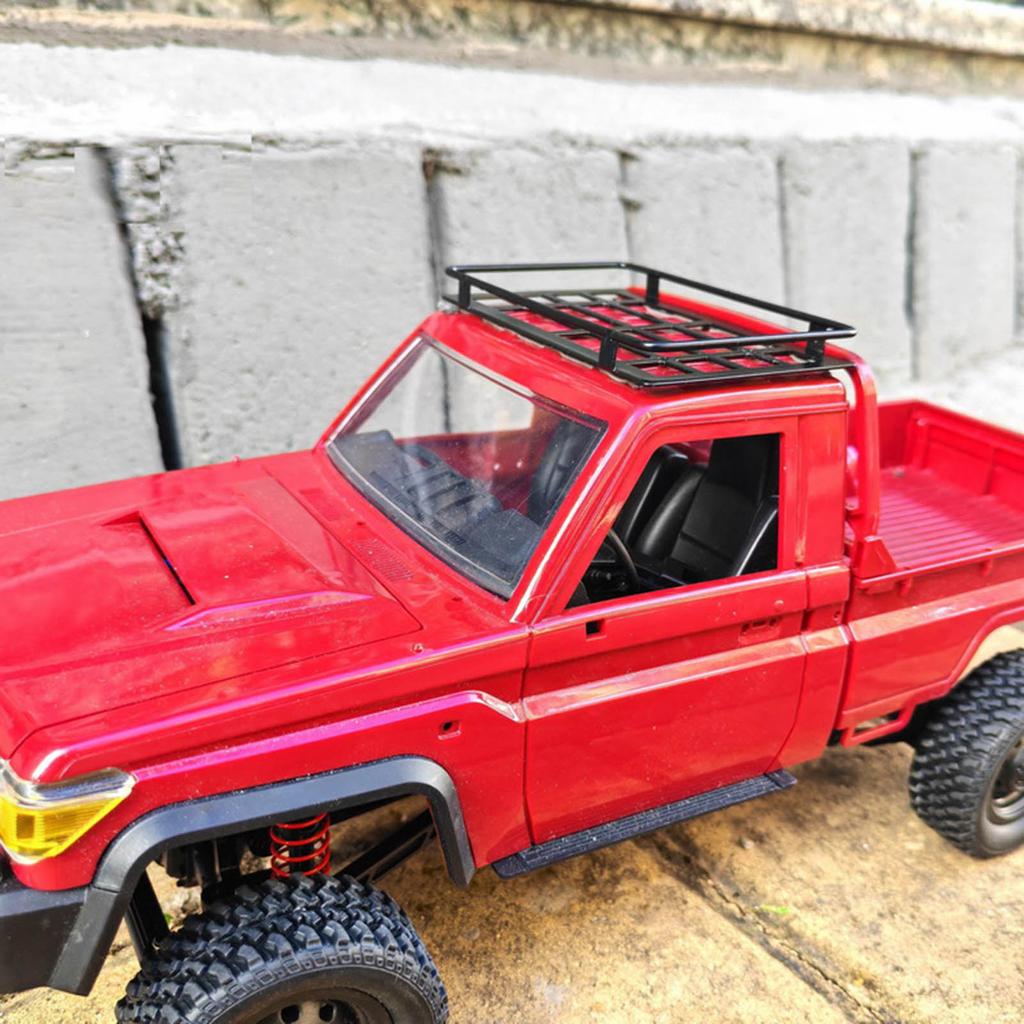 Luggage Carrier Meatl Roof Rack Luggage Rack for Remote Control Car Decoration Modified Kits for 1/12 MN82 Crawler Car