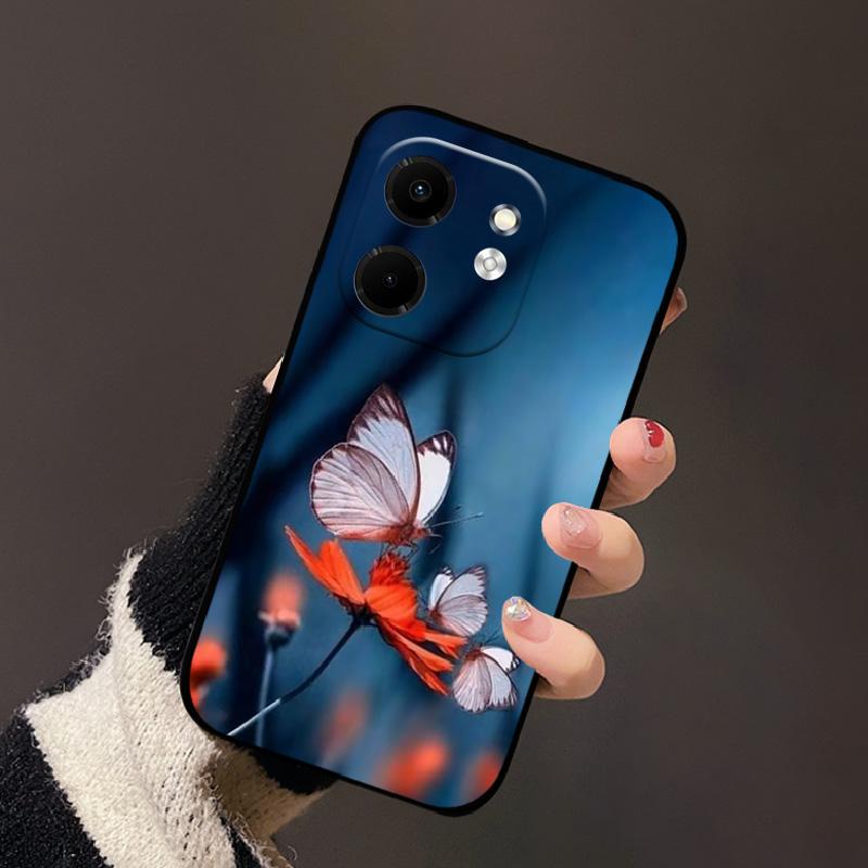 For Infinix Smart 9 Phone Case For Infinix Hot 50i Black Silicone Soft Phone Back Cover For Infinix Smart 9 Hot 50i Fundas Coque