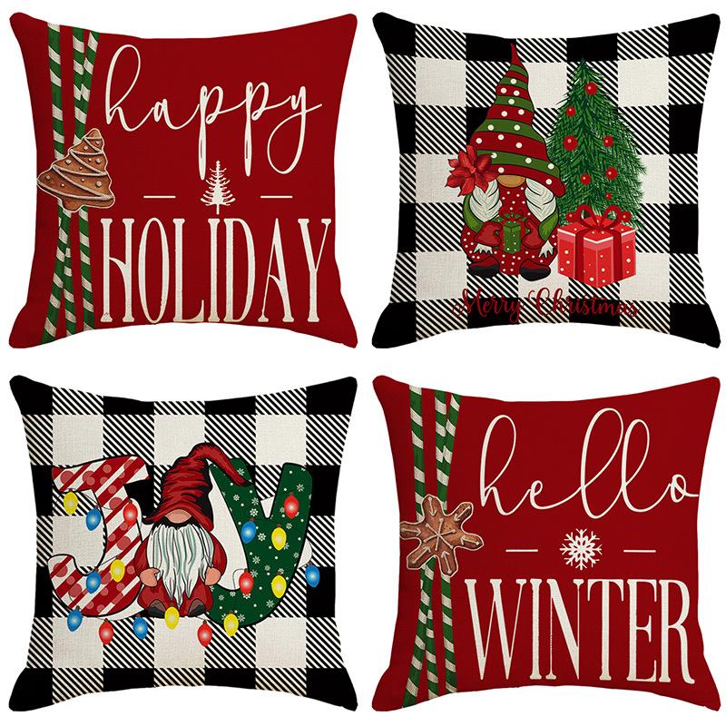 Christmas Pillowcase Combination Multi-patterned Cushion Party Festive Sofa Living Room Pillowcase Pillowcase