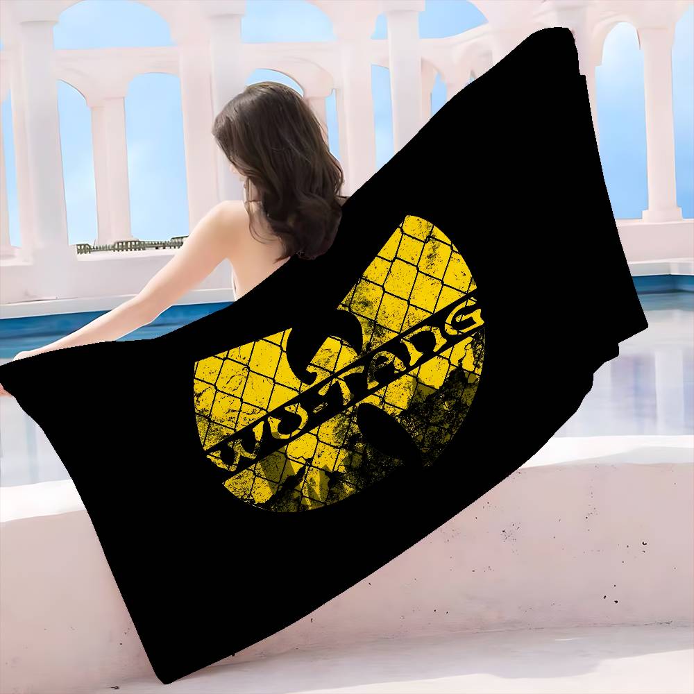 WU-T--TANG CLAN Band Bath Towel Microfiber Soft Water Absorbing Breathable For Girl Kids Decorative Cartoon Beach Towel