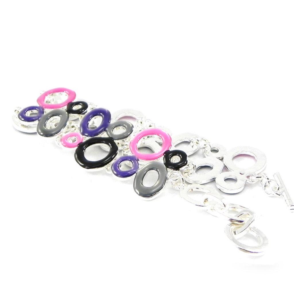 NOA [H8396] - Designer Bracelet 'Les Acidulés' Pink Purple