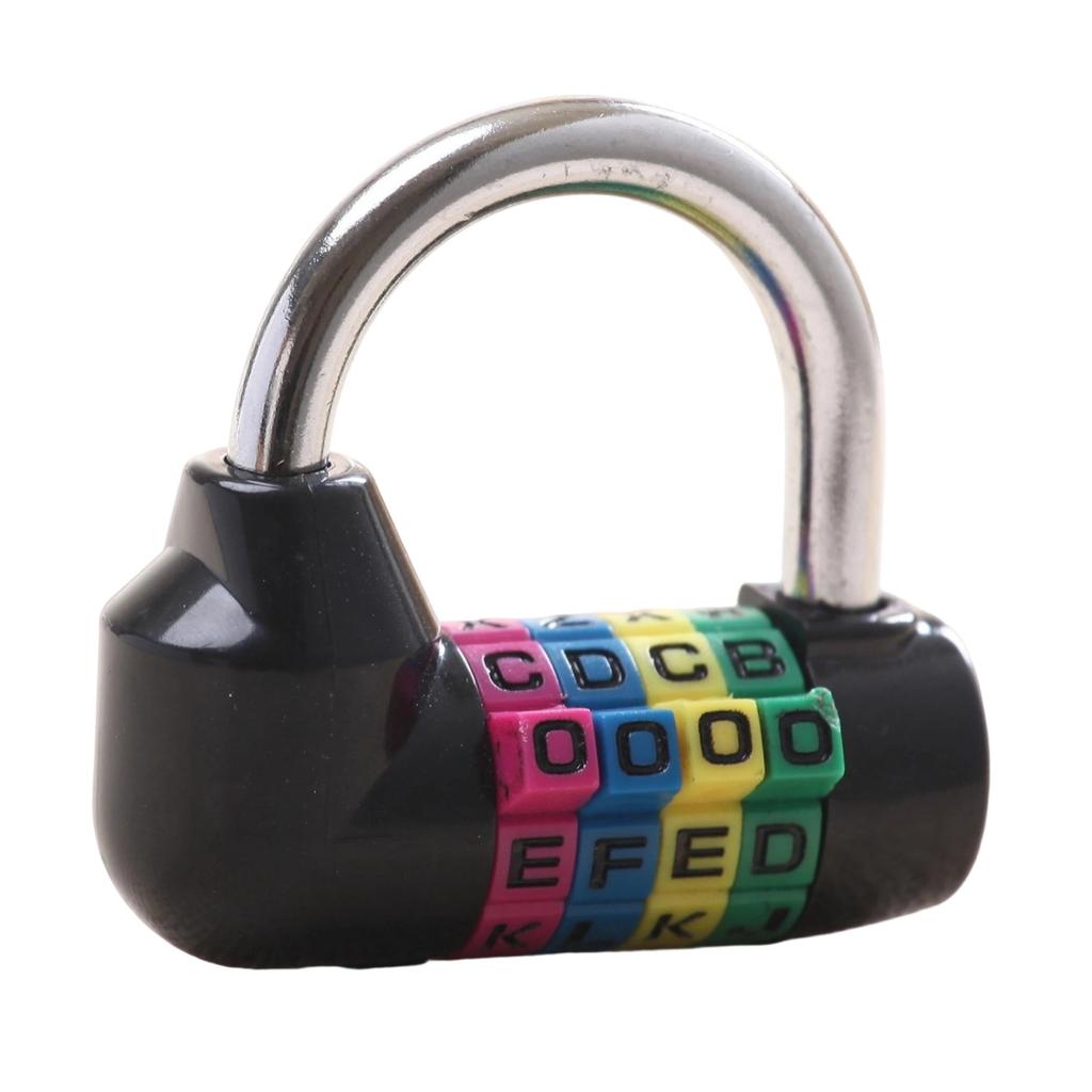 Keyless Mechanical U Padlock Combination Lock Four Letter Code Portable Padlock for Home Drawer and Dorm Locker
