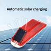 2pcs Rechargeable Warning LED Lamp Solar Powered Construction Obstacle Light  Auto Accessories