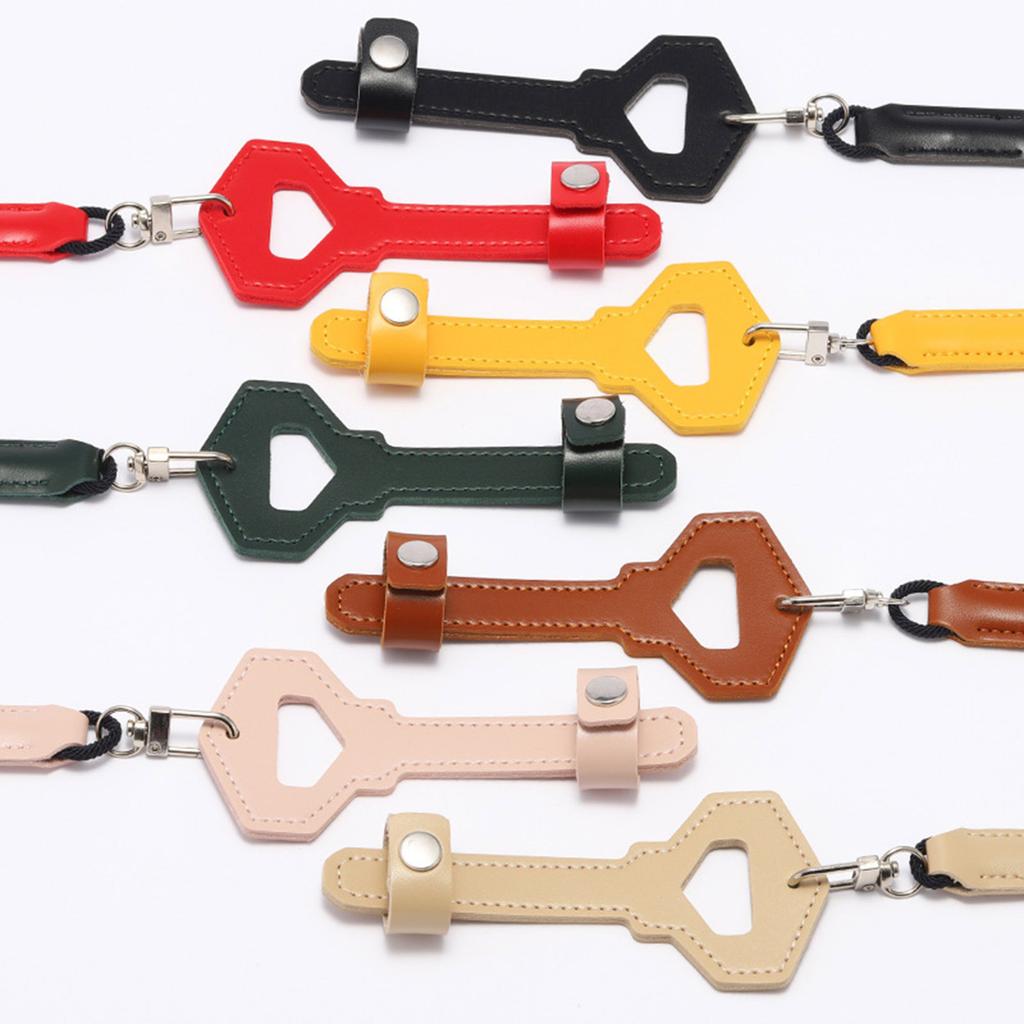 Multifunctional Key Pendant Necklace Fashionable Leather Cord Necklace Leather Texture Suitable for Glasses and Key