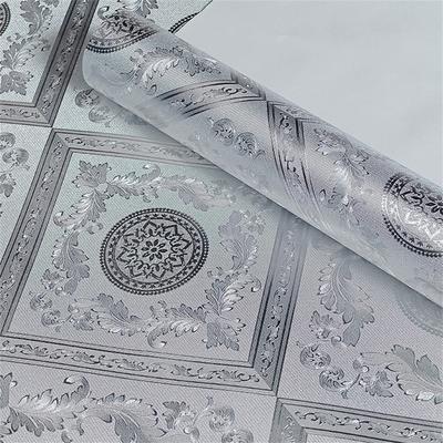 Luxury Classic Gold Foil Wallpaper Roll Living Room 3D Relief Lattice Wall Paper Ktv Bar Papel De Parede