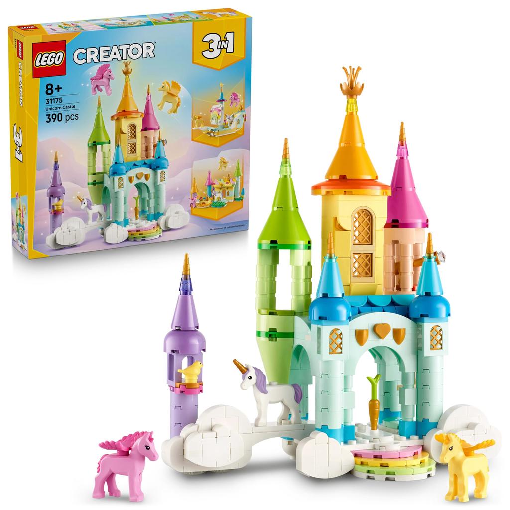 LEGO Creator Einhorn-Schloss 31175 Spielzeugbausteine für Jungen und Mädchen ab 8 Jahren, Authentisches Japanisches Produkt
