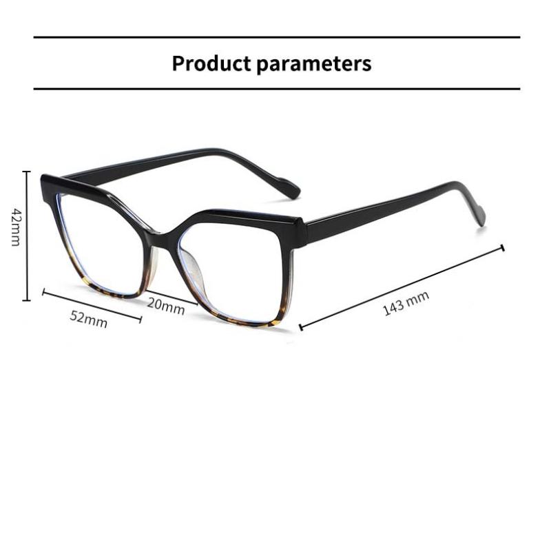 Neutral Fashion New Reading Glasses Fashionable Personality Color Collision Large Frame Anti-Blue Light Presbyopia Glasses