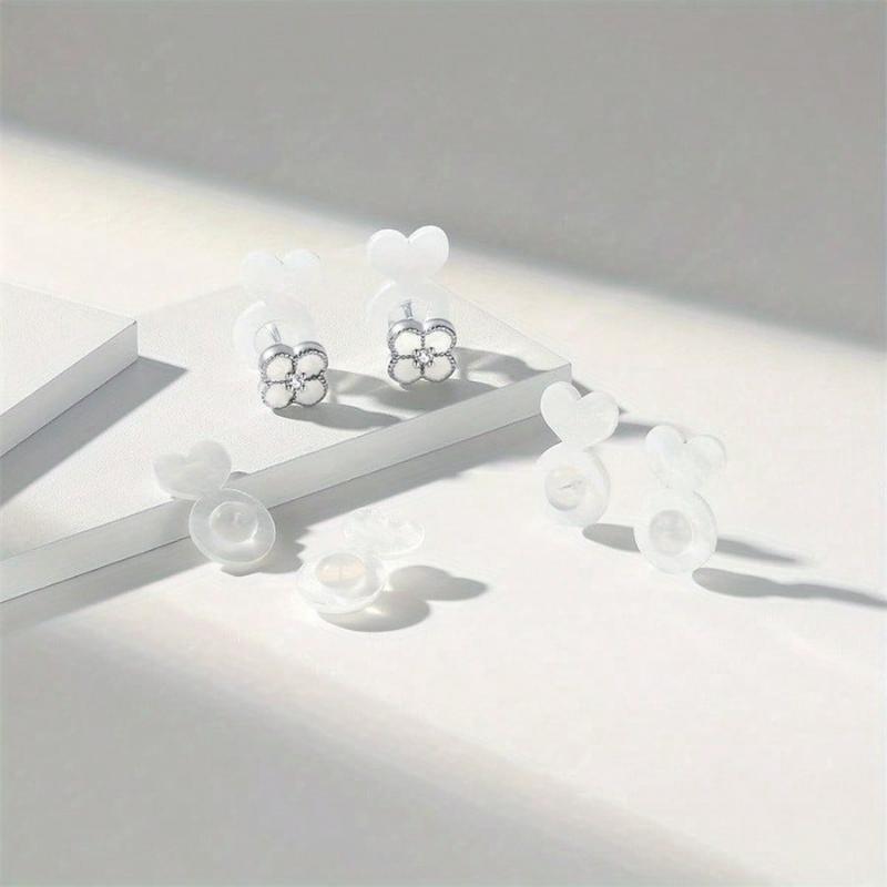 2Pcs Silicone Earring Backs For Heavy Earrings, Invisible Lift Support Pads For Droop-Free Ear Lobe, Secure Earring Lifters For Studs & Danglers