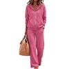 Women's Casual Hoodie Jacket Set for Fall and Winter, Comfortable Fashion Outfit