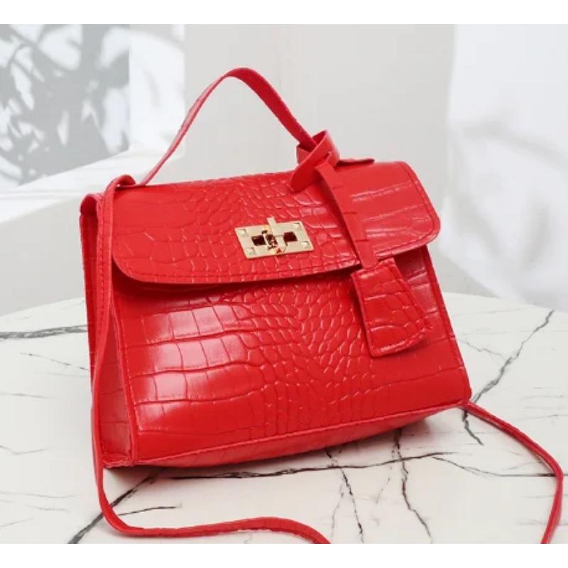 Crocodile Print Handbag Shoulder Bag PU Material for Carrying Everyday Items Outdoors Fashion Backpack Shoulder Bag for Party