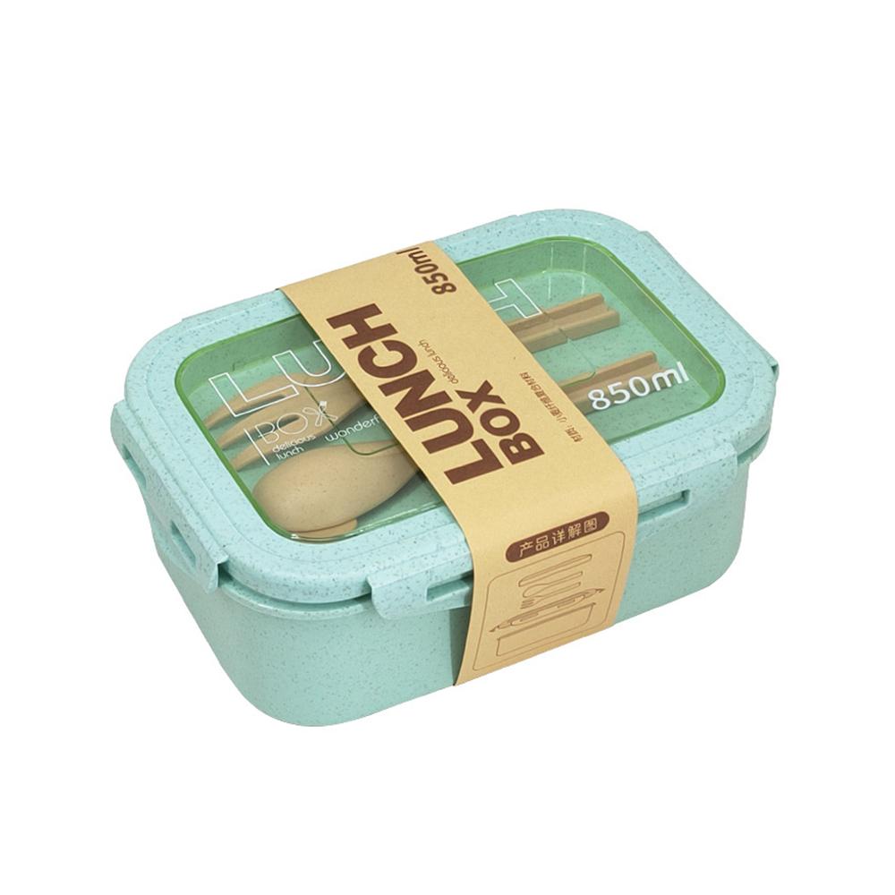 Lunch Box Sealing Leak-proof Not Afraid Of Loosening 850ml 18.3 * 13 * 6.8cm Wheat Straw Lunch Box Sealed Preservation Bento Box