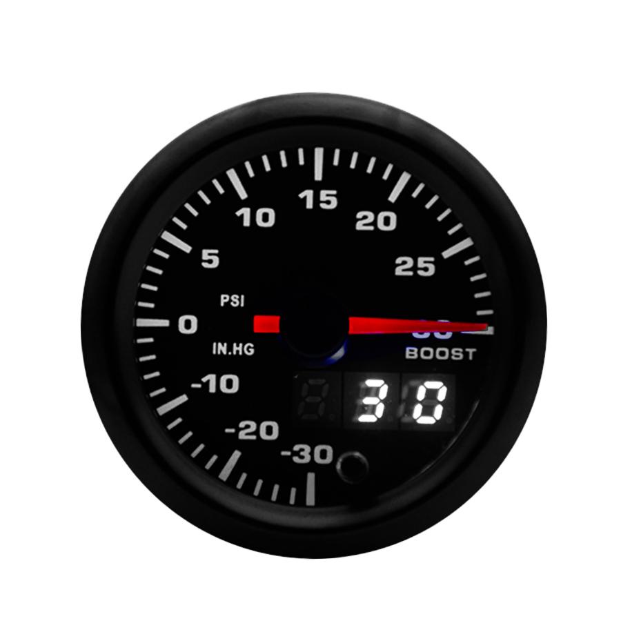 2" 52Mm 7 Colors Led Car Auto Turbo Boost Gauge Psi Meter Analog/Digital Dual Display Car Meter With Sensor
