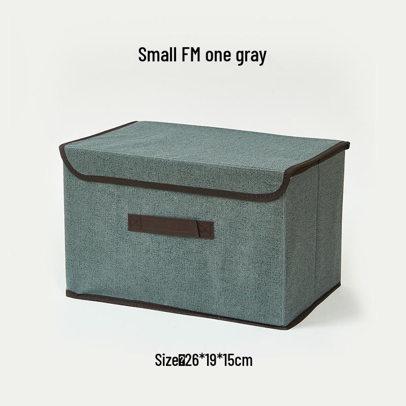 Imitation Linen Non-Woven Fabric Foldable Storage Box for Clothes & Toys, Available In Large & Small Sizes.