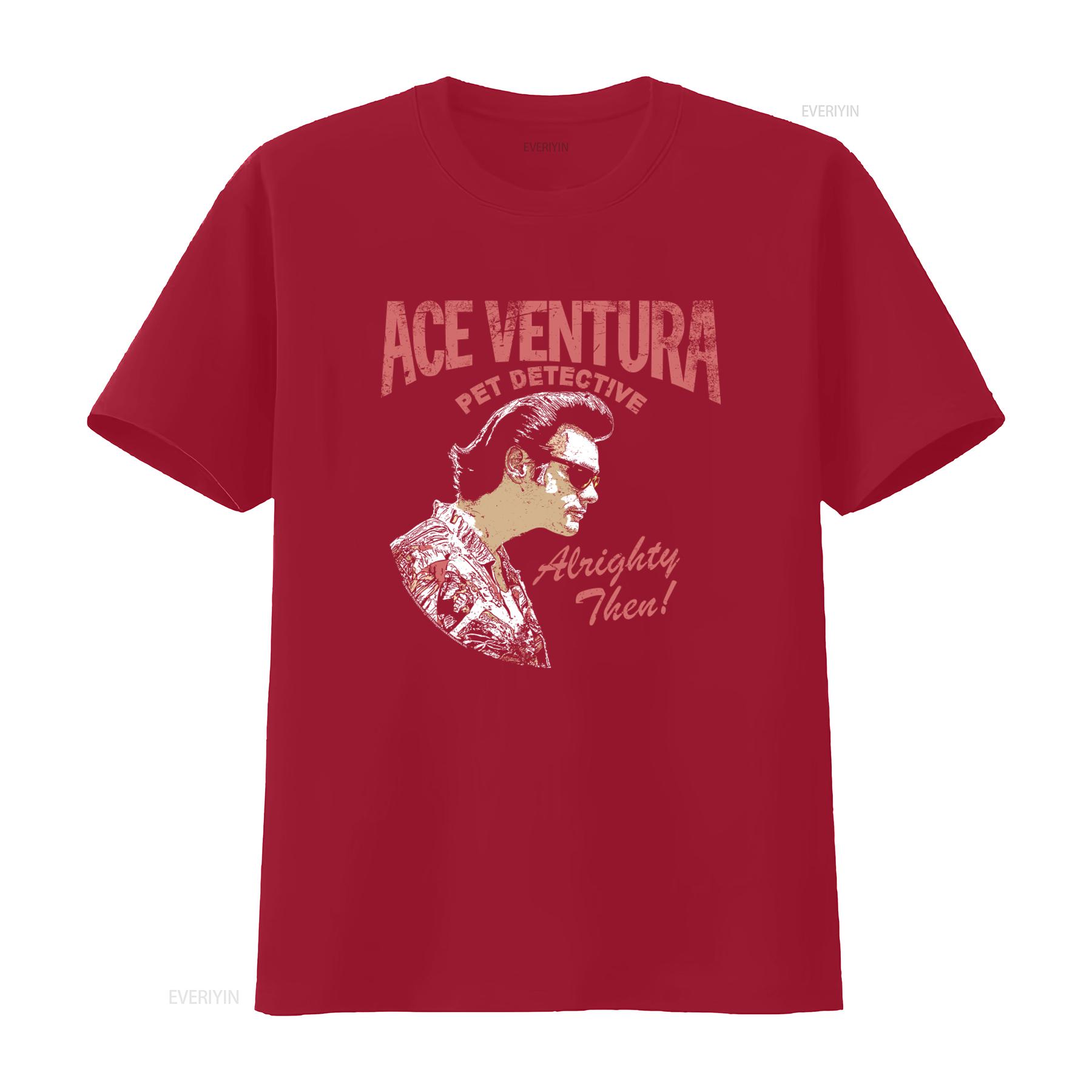 Distressed Ace Ventura Pet Detective Alrighty Then T Shirt vintage Washed Soft Stretched Slightly homme streetwear Unisex S
