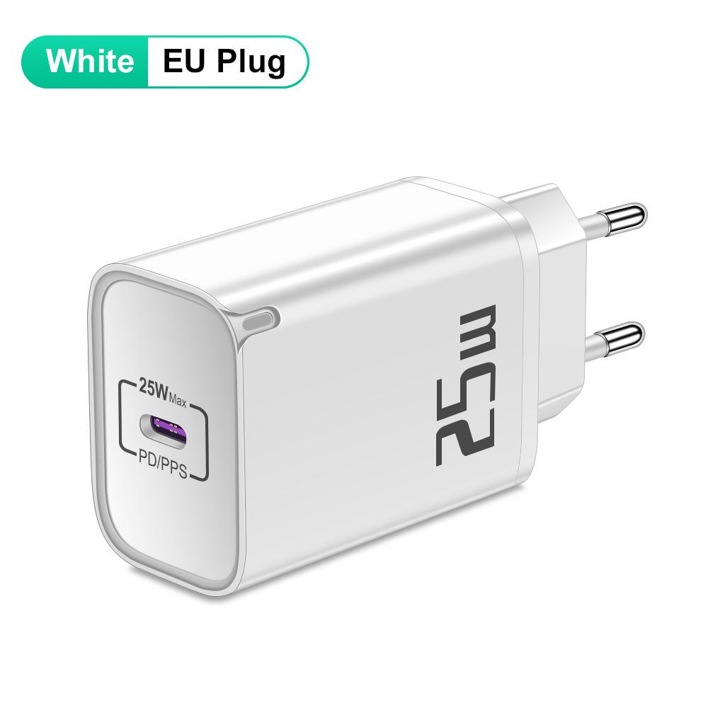 20W PD Fast Charging Travel Charger with EU/US/UK Plugs