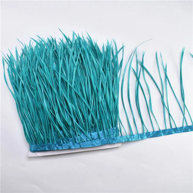 Feather1Meters Pruning Goose Feathers Trim Tassel Fringe Ribbon Tape 6-8" Pheasant Feather for Crafts Costume Sewing Trimmings Carnival