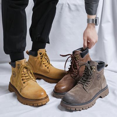 Herrenschuhe 2025 Herbst und Winter Mode Britischer Samt Neue Rhabarberstiefel Britischer Retro Outdoor Martin Boots 6000-R